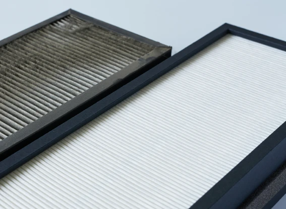 フィルター洗浄前・洗浄後